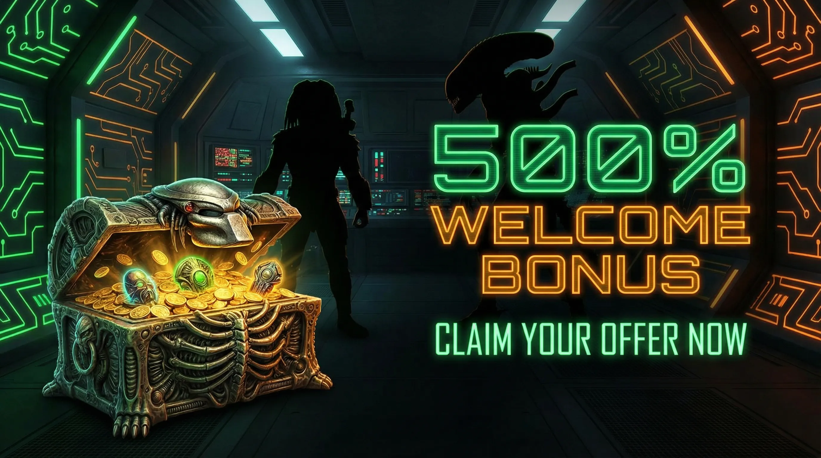 Bônus de Boas-Vindas cncbet - 500% até R$5000 com baú do tesouro alienígena